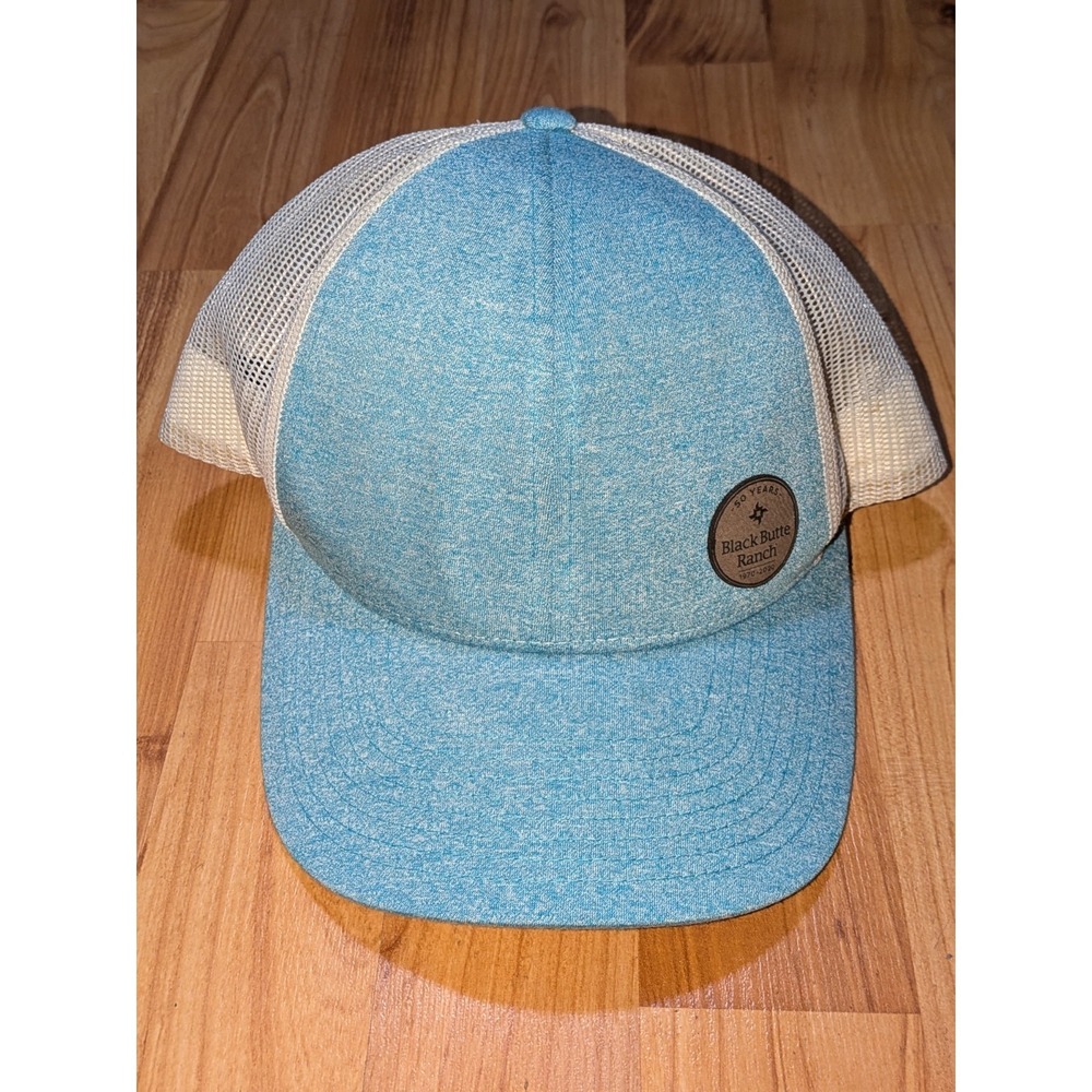 Black Butte Ranch 50yr Anniversary Hat 2020 Teal Cream Trucker Snapback OSFM